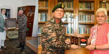Army Chief calls on LG Sinha, CM Omar