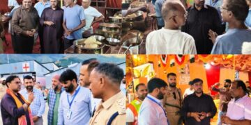 Satish Sharma interacts with Yatris at Banihal, Ramban camps