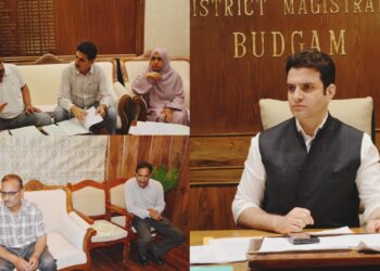 DC Budgam chairs Land Acquisition meeting on  220 KV Wagora–Budgam–Zainakote Transmission Line project
