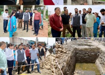 DC Srinagar inspects key ongoing development works at Children’s Hospital Bemina, Revenue Complex Shaletang