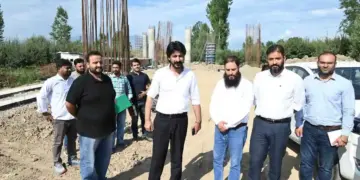 DC Baramulla inspects construction work on Pattan–Baramulla Bypass