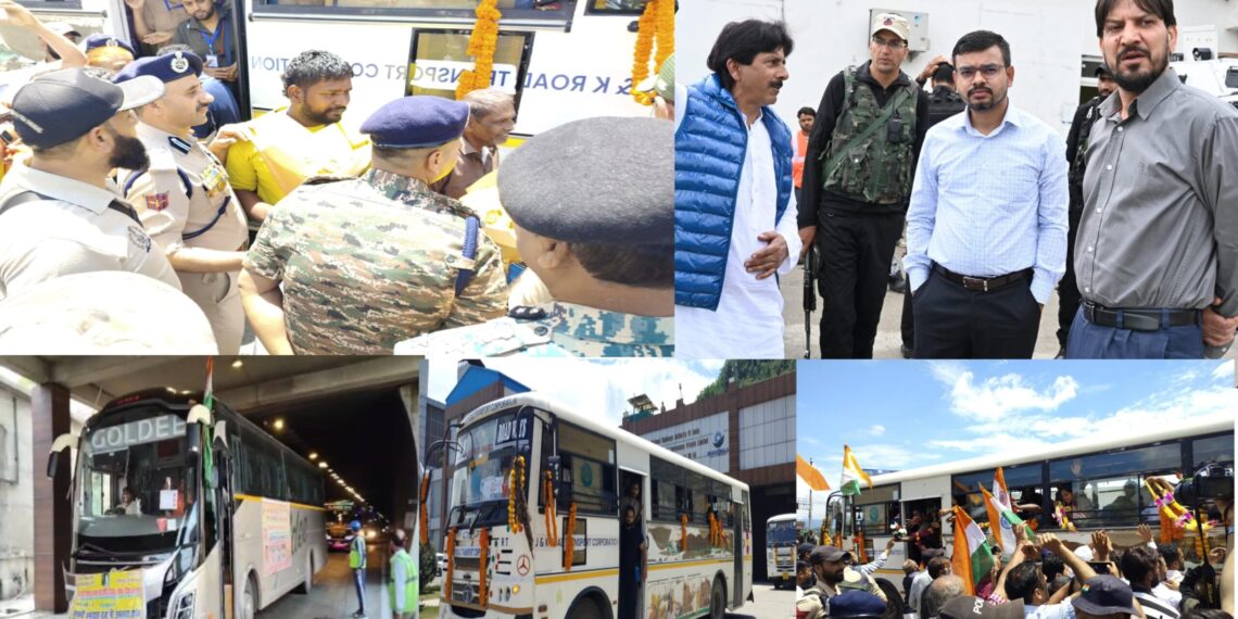 District Admin Kulgam welcomes first batch of Pilgrims at Navyug Tunnel