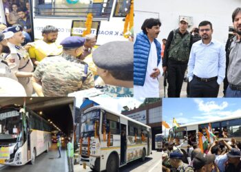 District Admin Kulgam welcomes first batch of Pilgrims at Navyug Tunnel