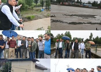Heavy Rainfall: DC Anantnag visits high risk areas, takes stock of situation