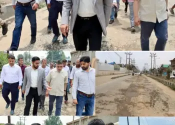 DC Srinagar conducts onsite inspection of ongoing road upgradation works along Dr Ali Jan Road