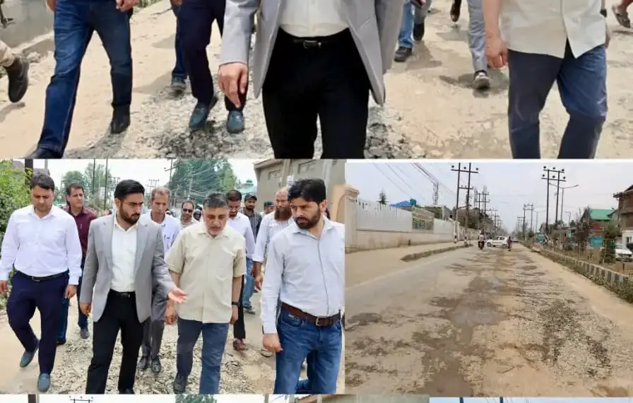 DC Srinagar conducts onsite inspection of ongoing road upgradation works along Dr Ali Jan Road