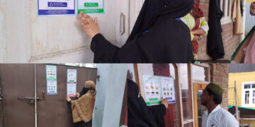 SWM Rules 2026 : MC Bandipora launches sticker drive to enforce four-bin waste segregation ‎‎