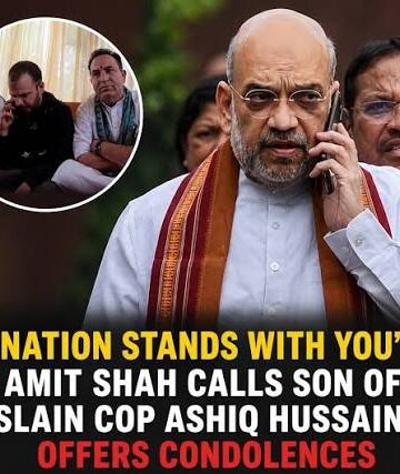 Amit Shah speaks to slain cop’s son, assures full support