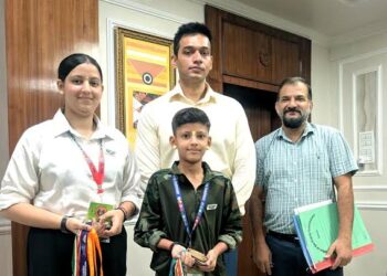 DC Jammu felicitates young Taekwondo, Kick Boxing champions