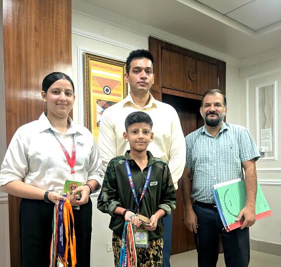 DC Jammu felicitates young Taekwondo, Kick Boxing champions