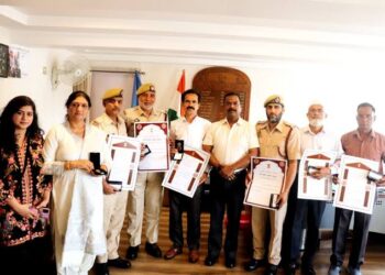 Director F&ES felicitates personnel with gallantry, meritorious service medals