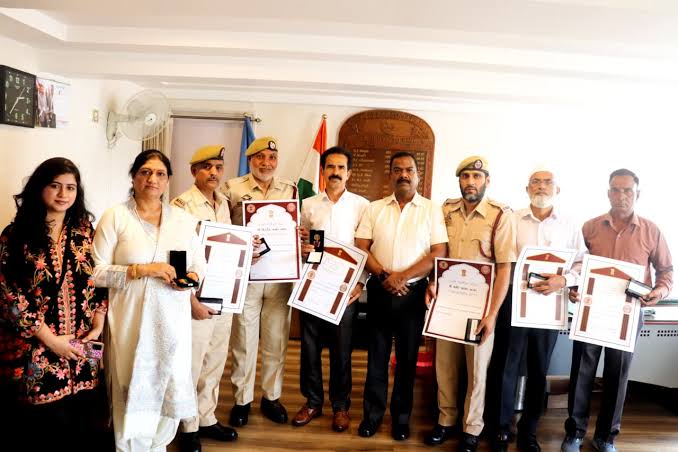 Director F&ES felicitates personnel with gallantry, meritorious service medals