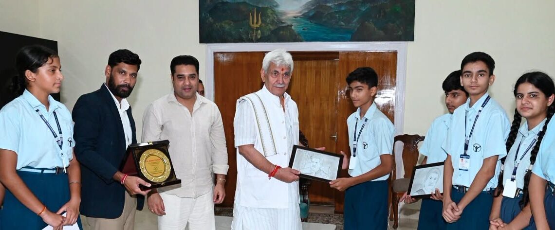 LG Sinha meets The Asian School students