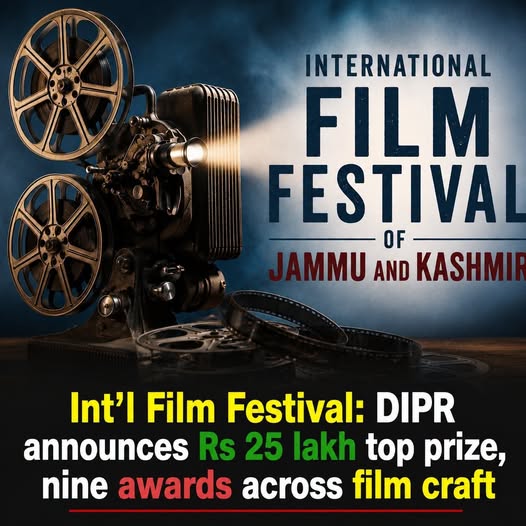 DIPR announces cash prizes across 9 categories for IFFJK 2026