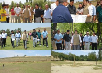 DC Budgam visits Qazibagh, Ichgam for land Identification for development of playfields