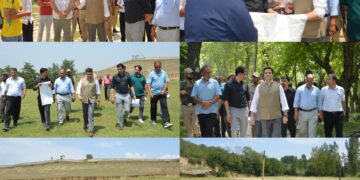 DC Budgam visits Qazibagh, Ichgam for land Identification for development of playfields