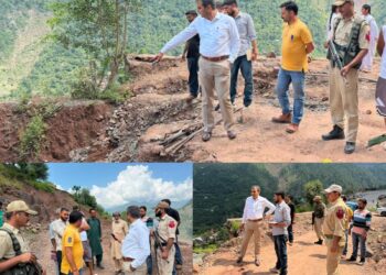 DC Ramban inspects Dalwas-Sowani Road, directs PMGSY to expedite restoration