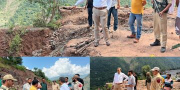 DC Ramban inspects Dalwas-Sowani Road, directs PMGSY to expedite restoration