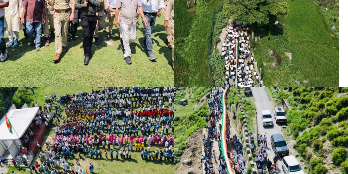 Har Ghar Tiranga : DC, SSP lead Mega Tiranga Rally at Iconic Vibrant Village Teetwal