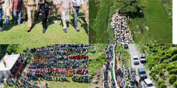 Har Ghar Tiranga : DC, SSP lead Mega Tiranga Rally at Iconic Vibrant Village Teetwal