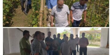 Director Agriculture Kashmir visits S.M Farm Tapper Kreeri, takes stock of Agriculture activities