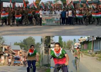 Pedalling with Pride : YSS Bandipora conducts cycle rally under Har Ghar Tiranga