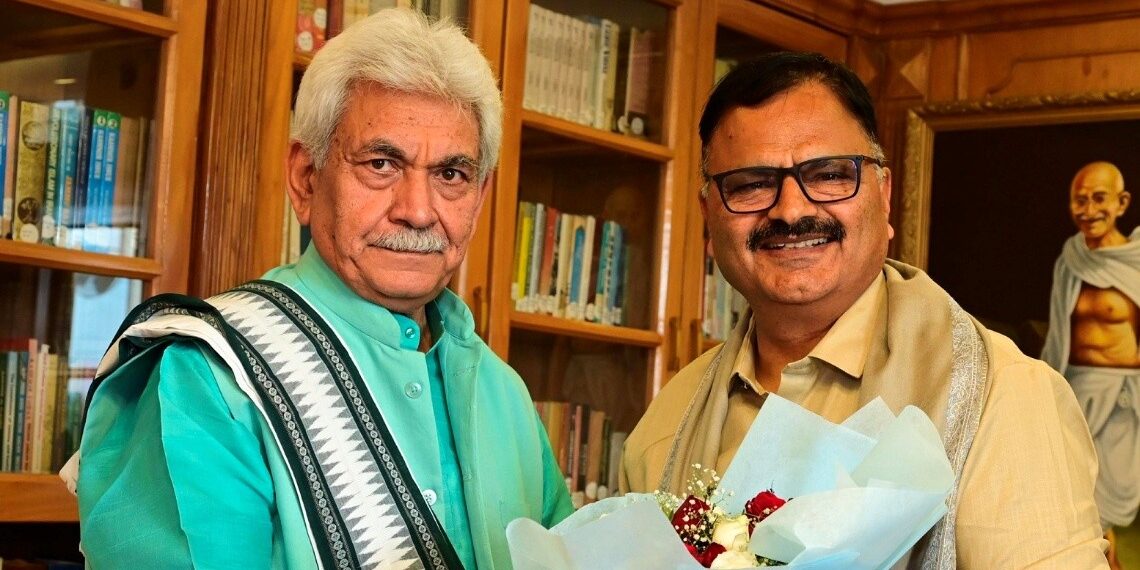 Javed Ahmed Rana, Minister for Jal Shakti, Forest, Ecology & Environment and Tribal Affairs, called on Lieutenant Governor Manoj Sinha on Wednesday