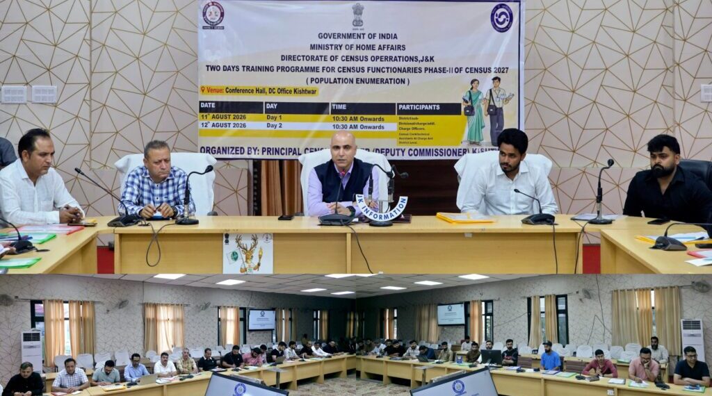 Census 2027 Phase-II : Training of enumerators deployed for snow-bound areas begins at Kishtwar