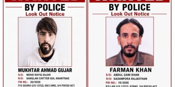 Two POCSO accused escape from Central Jail Srinagar, lookout notices issued