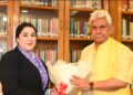 Adv Heena calls on LG Sinha