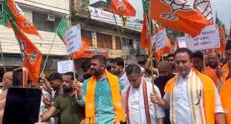 BJP hold massive protests in Jammu