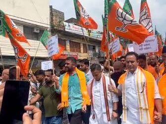 BJP hold massive protests in Jammu