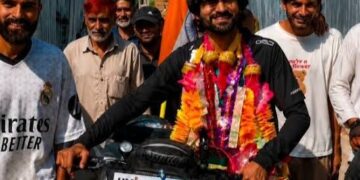 Lolab youth embarks on 9-month bicycle journey for Umrah