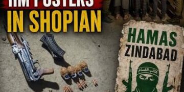 Three held with grenades, HM posters in Shopian