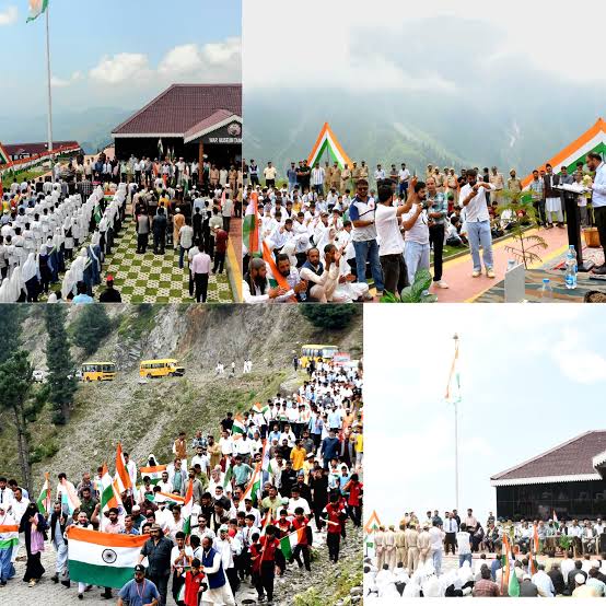 Tiranga rally at Shaurya Gatha Sadhna Top echoes with spirit of Patriotism