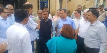 Anil Kumar visits migrant colonies at Jagti, NAGROTA