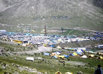 === Inclement weather, repair works ===  Amarnath Yatra remains suspended from Baltal route