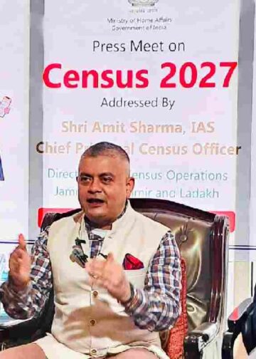 === Census-2027 ===  Population enumeration in 1115 villages, 3 municipalities of J&K to begin today