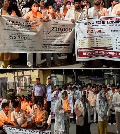 Mehbooba Backs GMC Bemina medicos’ stipend protest