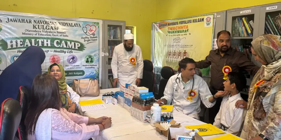 Medical camp held at Jawahar Navodaya Vidyalaya, Kulgam