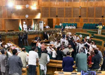 === J&K Assembly Autumn Session ===  Ruckus, slogans, adjournment mark day 1
