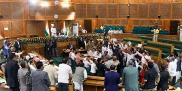 === J&K Assembly Autumn Session === Ruckus, slogans, adjournment mark day 1