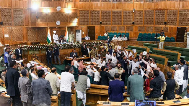 === J&K Assembly Autumn Session === Ruckus, slogans, adjournment mark day 1