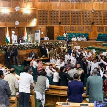 === J&K Assembly Autumn Session === Ruckus, slogans, adjournment mark day 1