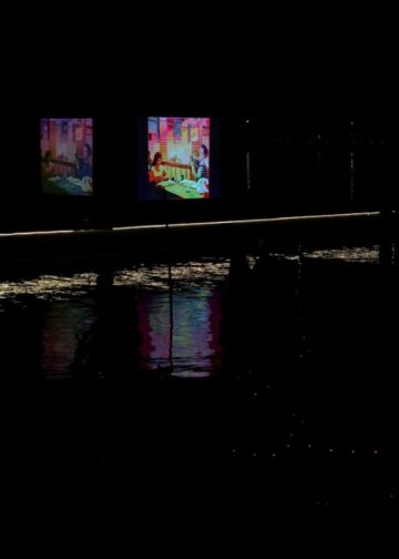 Dal Lake turns into open-air cinema with floating screen