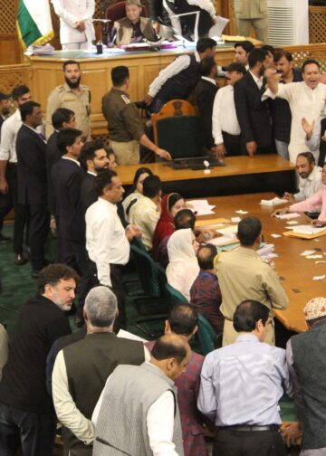 Chaos in J&K Assembly over statehood resolution tabled by CM