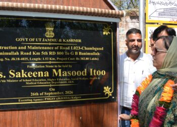 Sakeena Itoo lays foundation stones for development projects in Kulgam