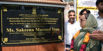 Sakeena Itoo lays foundation stones for development projects in Kulgam