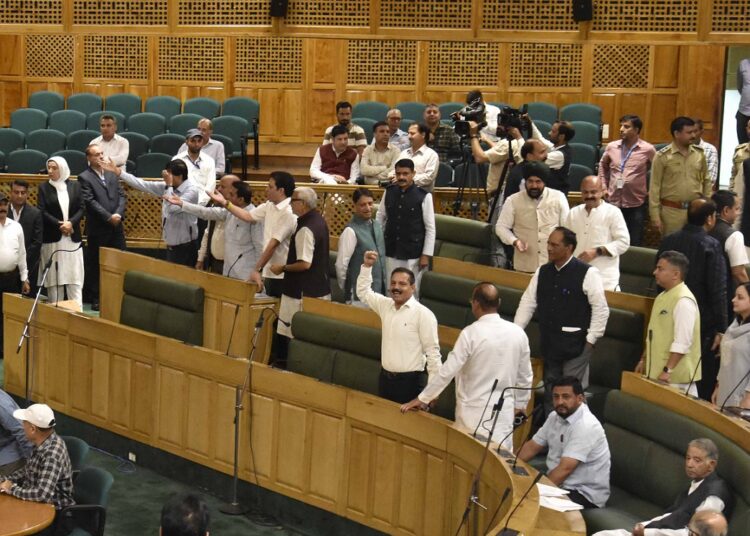 Pandemonium in J&K Assembly as NC, BJP clash over holiday row