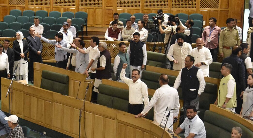 Pandemonium in J&K Assembly as NC, BJP clash over holiday row